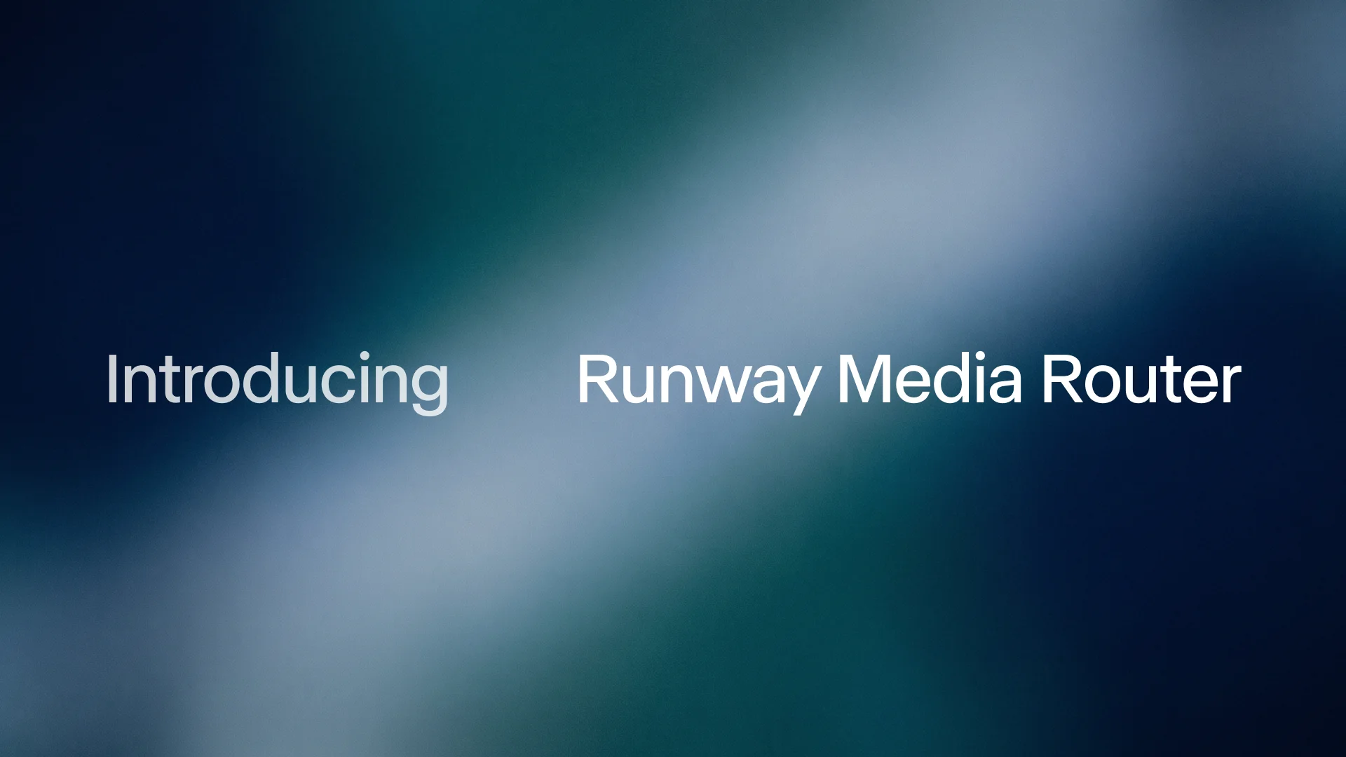 Introducing Runway Media Router