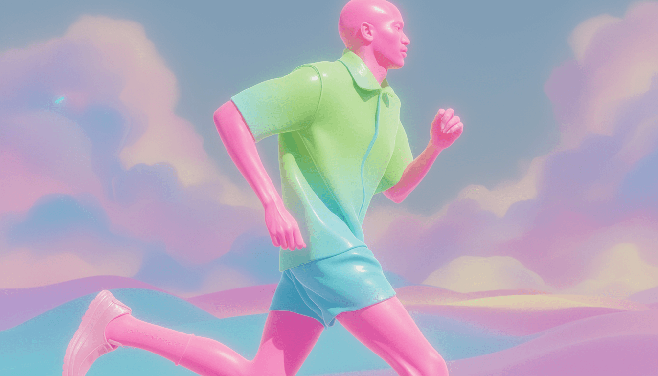 3D, candy colors